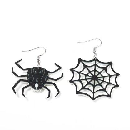 New eco-friendly acrylic earrings, with a unique European and American style. Halloween-themed earrings featuring pumpkins, spiders, cats, and ghosts.
