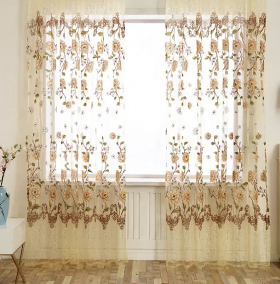 Tulle on The Window Curtains In Living Room Curtain Goods for Home and Kitchen Blinds Housing Fade Into The Bedroom Hall Rose one panel