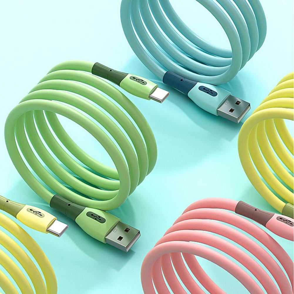 Liquid silica gel charging cables Micro USB Data Cables Fast Charging data line For Android Phone Charger Cable