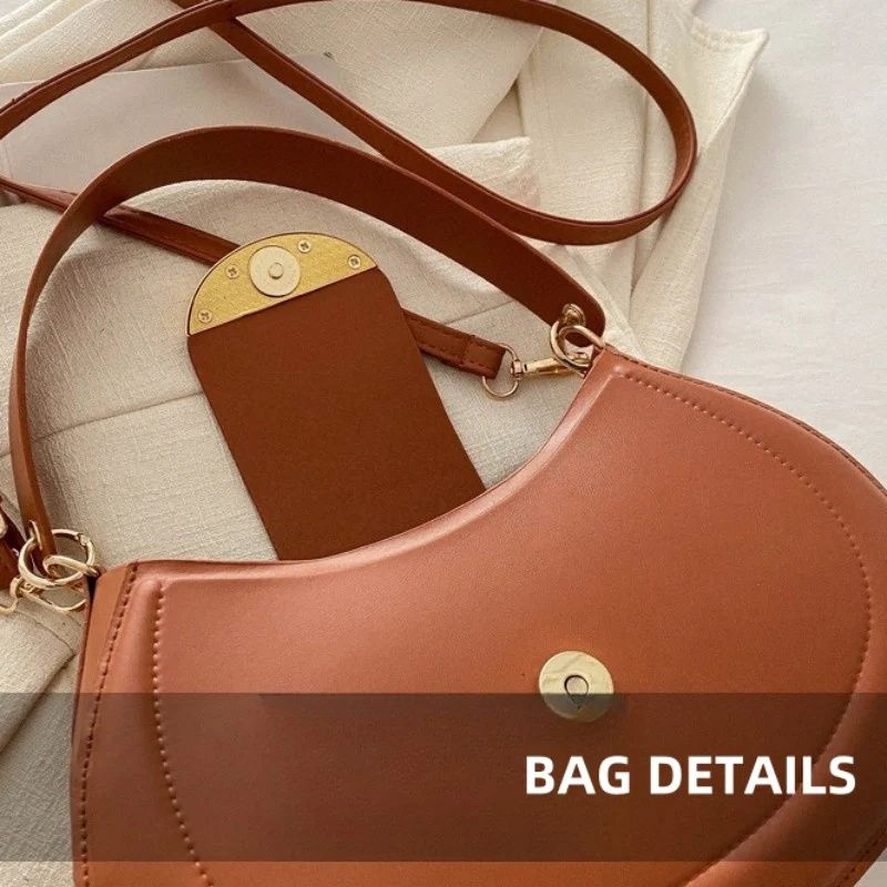 Mateamoda Elegant Solid Pattern Hobo Bag Crossbody Bag Underarm Handbag