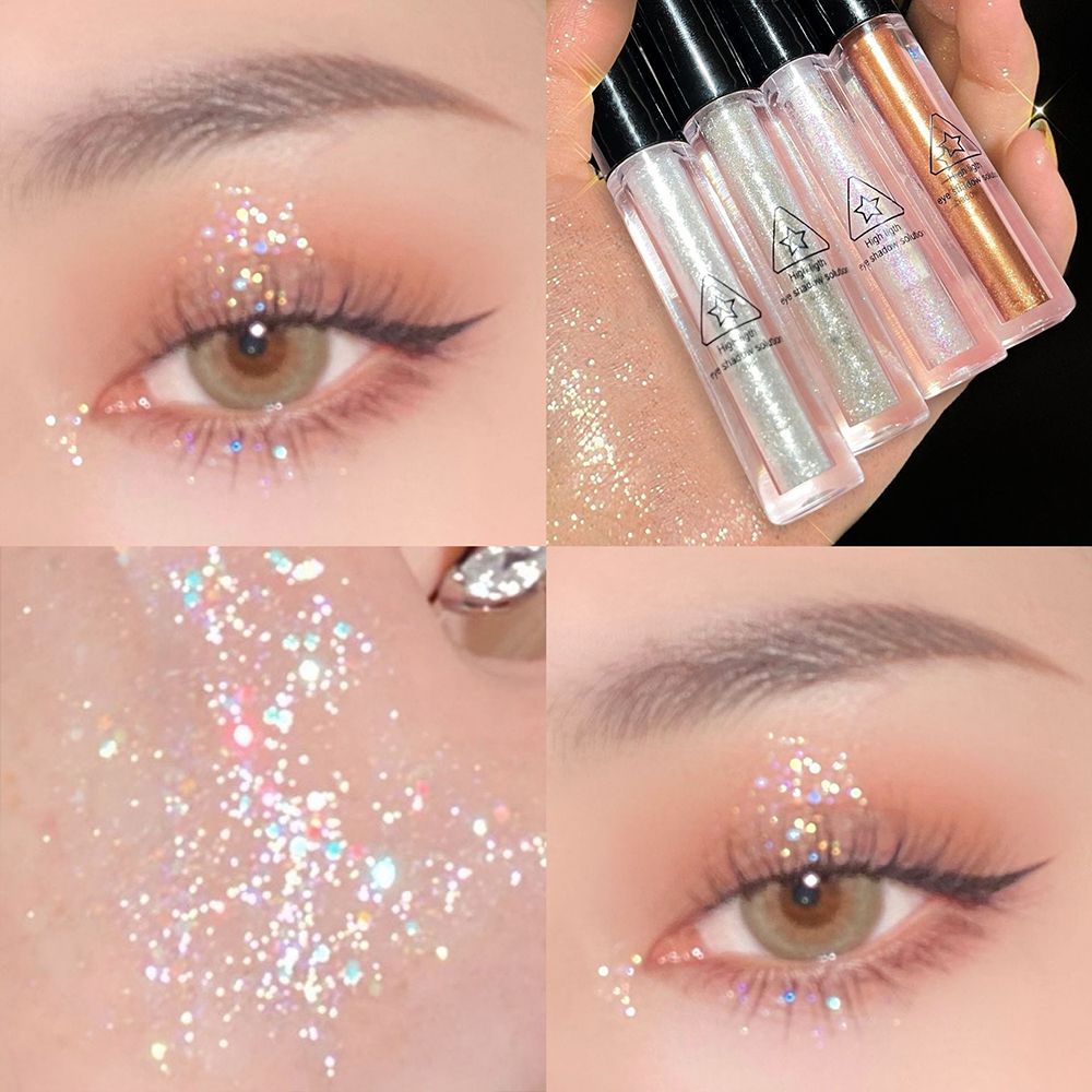 One tear Liquid Eyeshadow Glitter Glitter Highlighter Liquid Waterproof Pearlescent Brightening Sleeper Silkworm Eyeshadow tray