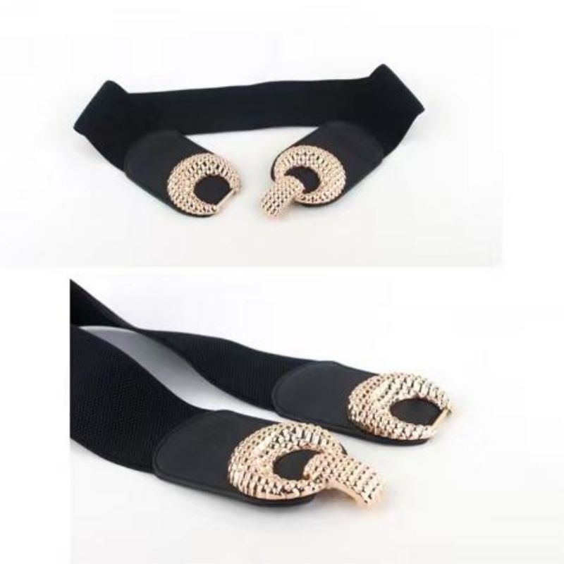 Belts Fashion Women Simple Personality 100 Stretch Wide Down Jacket Casual Elastic Belt Sweater Decorative Belt Women's simple belted decorative coat with wide dress