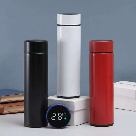 Stainless steel Water Bottles LED Touch Thermos Flask 01...