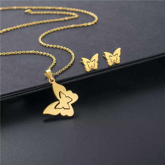 Steel Butterfly Necklace
