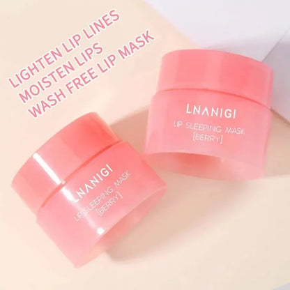 3g South Korea Lip Sleep Mask Night Sleep Maintenance Moisturizing Lip Gloss Bleach Cream Nourishing Lip Care Strawberry