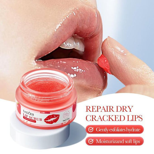 STRAWBERRY LIP SCRUB 20G/GENTLY EXFOLIATES,HYDRATS AND DIMINISHES LIP LINES