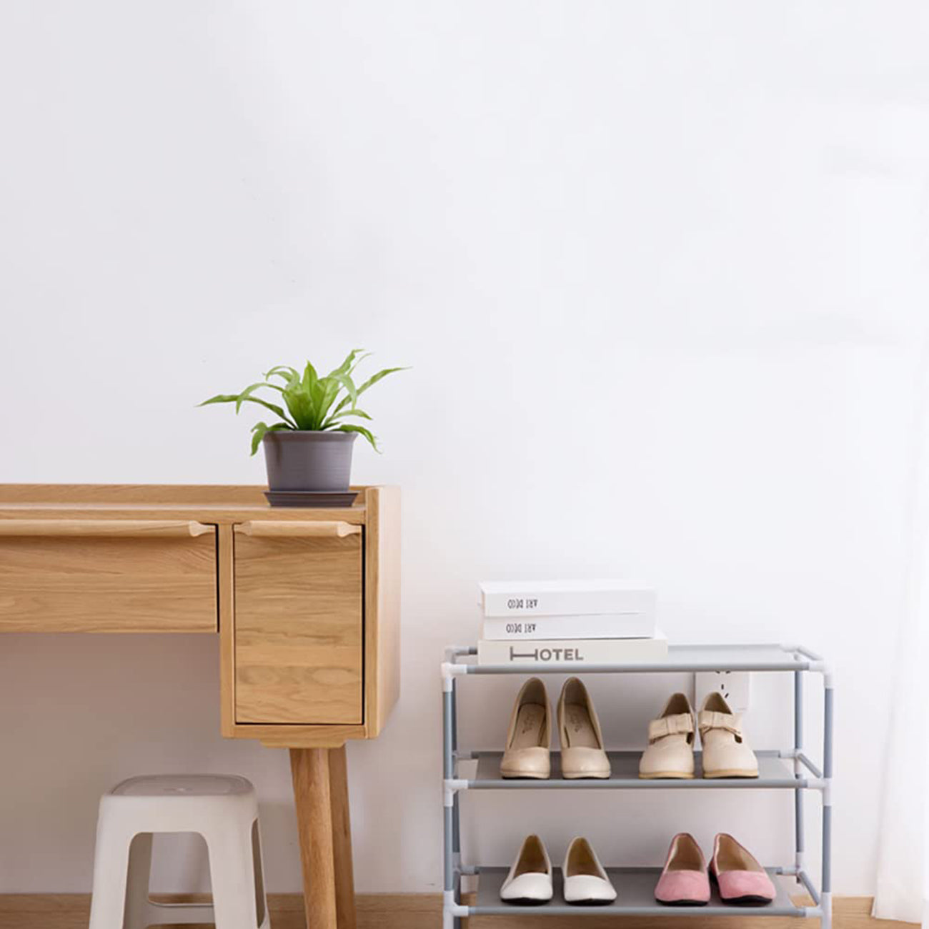 Shoe Rack Stackable Shoe Rack 6 Tier Large Capacity Portable Home Living Storage Shoe Stand Storage Organizer for Entryway, Hallway and Cupboard Space Saving 6 Tier