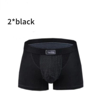 2pcs/pack Men's Boxer Briefs Magnetic Therapy Health Panties 63 Magnet Reinforced Boxer Briefs Underwear Shorts Energy Field Therapy Men'S Long-Lasting Underwear L XL XXL XXXL 4XL 5XL Briefs