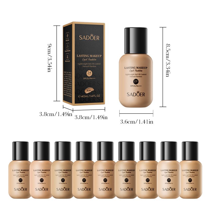 40ml SADOER Holding makeup liquid foundation natural lasting oil control is not easy to remove makeup concealer moisturizing dry skin bb cream for women moisturizing non-card powder