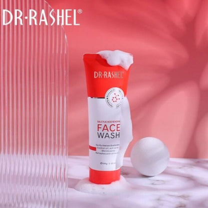 Dr. Rashel Salicylic Acid Renewal Face Wash Gently cleanses and exfoliates Controls oil Anti-acne Shrinks pores Refreshes and calms facial skin