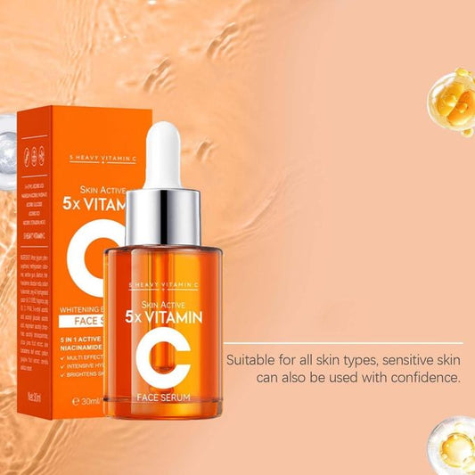 Super Skin Active 5X Vitamin C Whitening Repair Serum Skin Care + Niacinamide Tender Smooth Anti Aging Moisturizing Nourishing Organic Facial Serum...