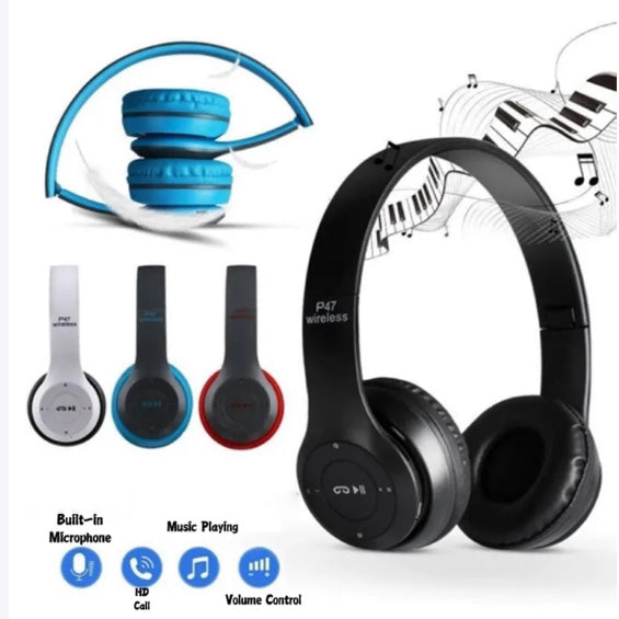 RichRipple P47 Wireless Stereo Bass Bluetooth Headphone Sports Foldable Headset With TF Micro for IOS/Android