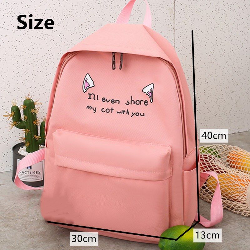 4 PCS/Sets Handbags Women Bags Backpacks School Bags Ladies Bags Satchel Pencil Case Bookbags On Sale