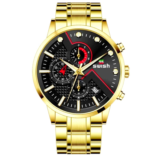 Swish Analog Chronograph Quartz Wristwatch