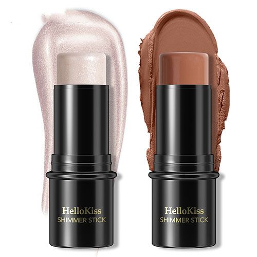 Waterproof Shimmer Face Bronzer 15 Color Highlighters Glitter Corrector Contour Illuminator Stick Creamy Blush Makeup Cosmetics