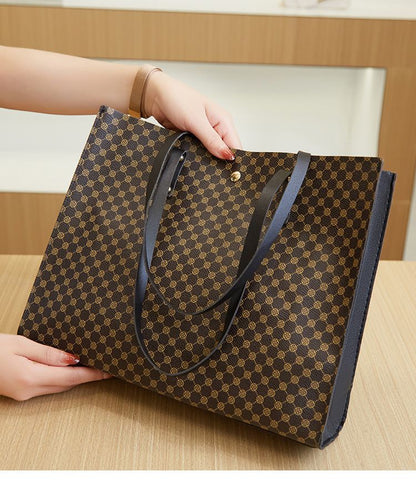 Vintage fashion large capacity women's bag Mommy bag crocodile print handbag shoulder bag