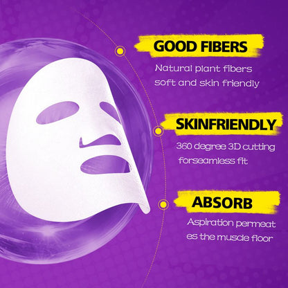 9 PCS Facial Mask Moisturizing Repair Brightening Tender Anti Oxidant Face Care Skin Care