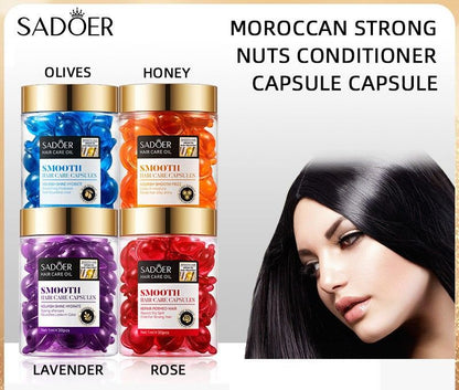 Hair Care Oil-Moroccan Argan Oil Hair Care Capsules,Moisturize&Nourish Hair,Repair Damage