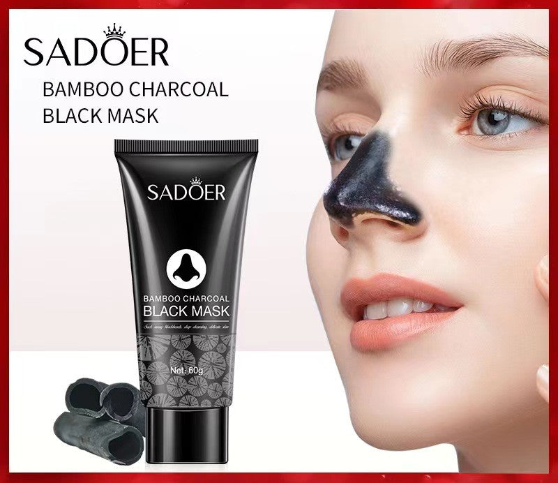SADOER Bamboo Charcoal Blot Nose Mask gently cleans and draws out blackheads