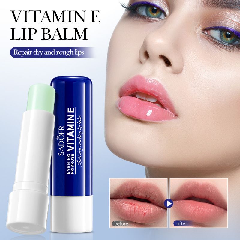 Evening Primrose Vitamin E Lip Balm – Prevents Chapping and Moisturizes Lips for Fall and Winter