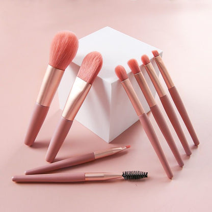 8-piece high-quality makeup brush portable concealer honey paint set soft hair beauty makeup eye shadow makeup tool set