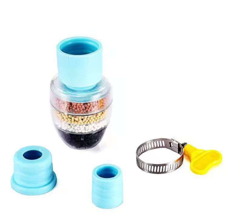 Six layer Water purification pressurize sprinkler head splash proof water filtration device household kitchen shower faucet extender water-saving nozzle Tap Water Purifier Purification Well water
