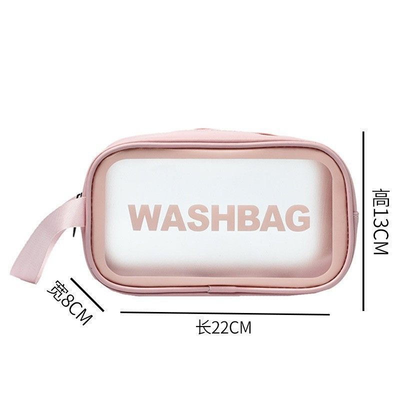Fashionable Waterproof Cosmetic Portable Storage Bag Travel Wash Bag waterproof toiletry bag Transparent Frosted PVC Cosmetic Bag Beauty Case Storage Bag Zipper Makeup Organizer
