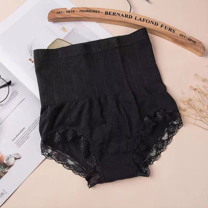 3 Pcs Women's underwear high-waist postpartum tummy tuck pants ladies hip Lift body sculpting pants Girls' lace panties Comfortable body briefs students Lingerie