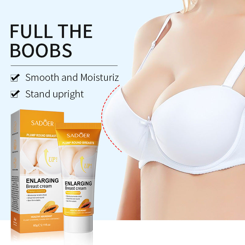 SADOER Enlarging Breast Cream Women's Chest Plumping and Lifting Cream Papaya Breast Enlargement Cream Breast Enhancement Cream Natural Firm Breast Enhancers Nourishing and Pushing Up Breast Lifter