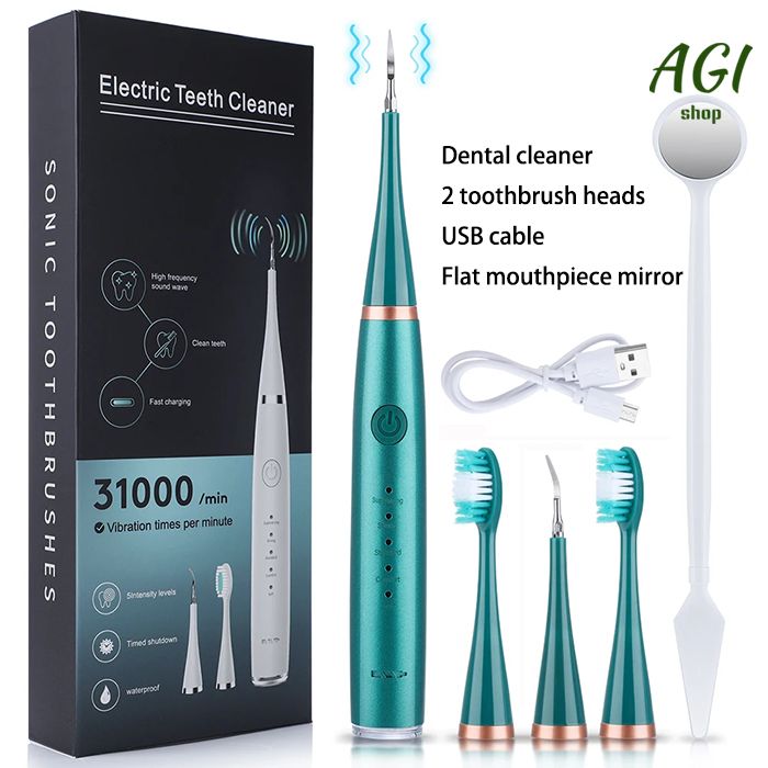 Electric Toothbrush Sonic Dental Teeth Whitening Kit Tooth Whitener Calculus Tartar Remover Tools Cleaner Stain Oral Care, Whitening Instrument Waterproof USB Fast Charging Device For Dental Brush