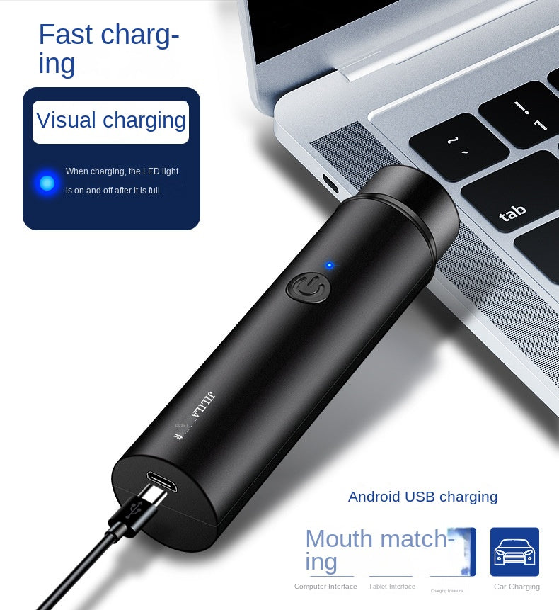 New Mini Electric Shaver Pocket Size Waterproof Razor Washable Portable Shaving Beard Trimmer USB Charging Travel Car Mini Shaver Rechargeable Men Shaver