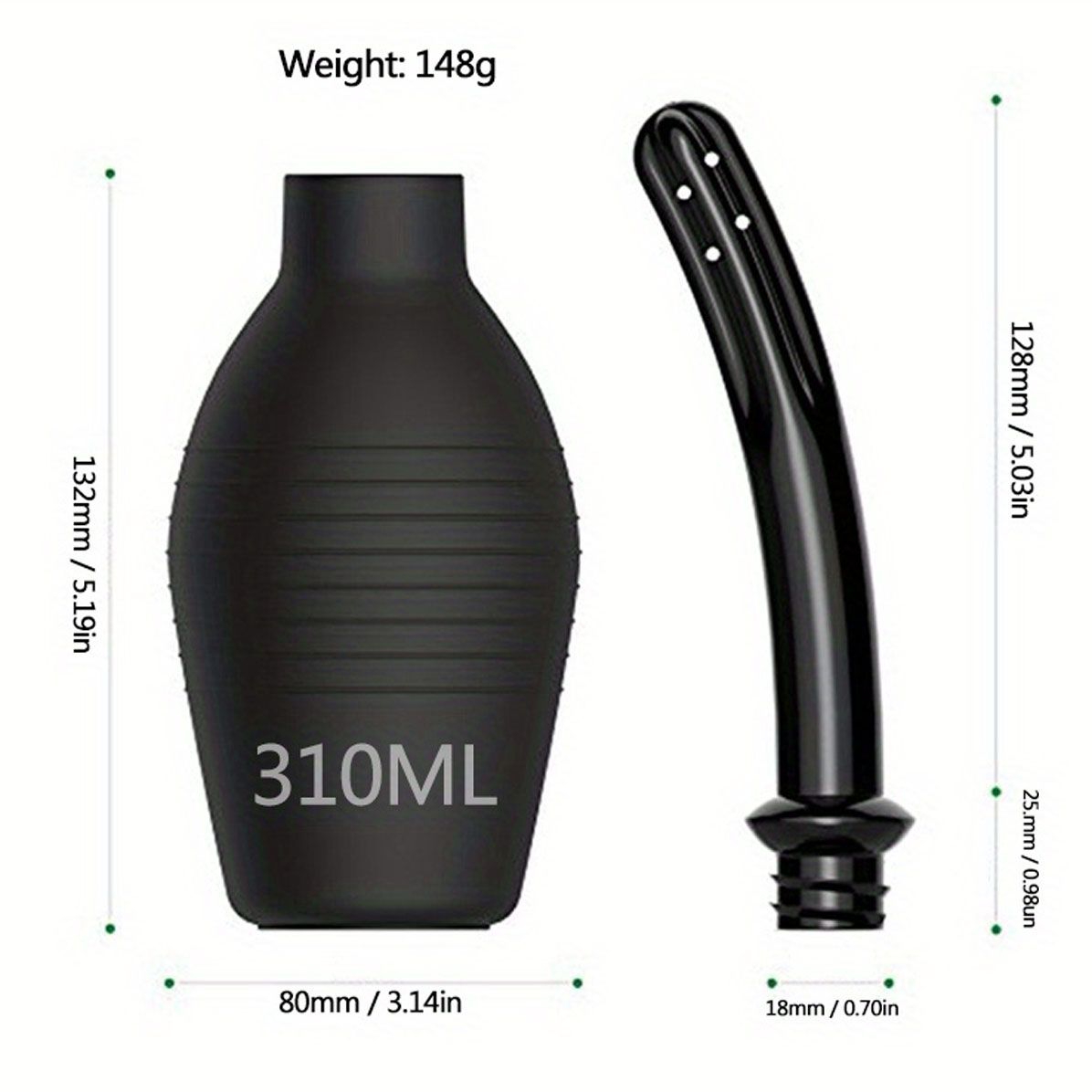 310ml Anal Douche Enema Bulb Vaginal Douche Cleaner Large Capacity Cleansing Bulb for Women Men Health for Colon Cleaning Detox Constipation