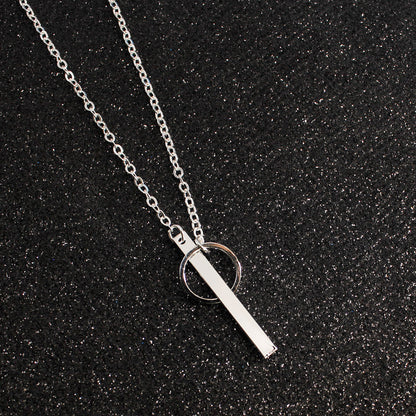 Popular fashion punk European and American simple temperament metal ring short necklace neck chain female collarbone chain