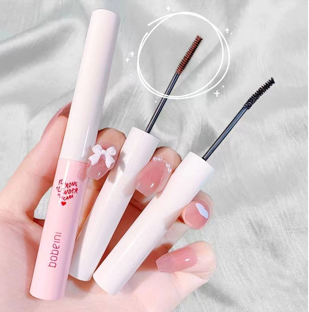 Mascara Fine Brush Head Waterproof Sweat Proof Lengthened Volume Warping Eye Waterproof mascara will last for a long time Makeup Eye black cross-border super long thin brush head