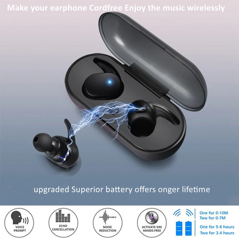 RichRipple RR30 Y30 Wireless Bluetooth Earphone Microphone Stereo Earpods Music Touch Earbuds with Charging Case