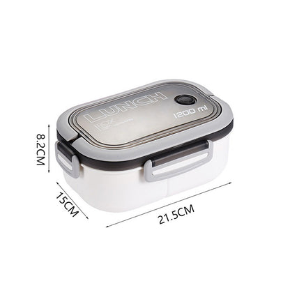 Single Double-layer Lunch Box Portable Compartment Fruit Food Box Microwave Lunch Box With Fork And Spoon Picnic Fresh Box
