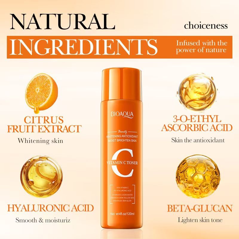 Six Piece Set Vitamin C Whitening Antioxidant Moisturizing Skincare cleanser toner eye cream serum lotion cream