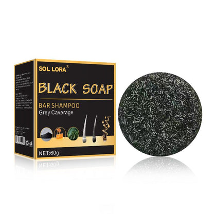Grey Coverage Bar Shampoo Repair Gray White Hair Color Treatment Smoothing Nourishing Anti Dandruff Natural Hair Darkening Soap