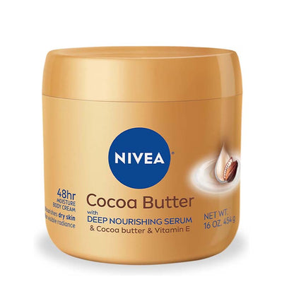 2 Packs Cocoa Butter Body Lotion + Cocoa Butter Body Cream Set – Intense Hydration for Dry Skin, Smooth & Radiant Finish – With Deep Moisture Serum & Vitamin E – 400ml + 250ml