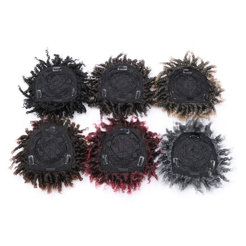 Synthetic Fiber Short Dreadlocks Toupee for Low-Maintenance Styles | Reggae Braid Top & Natural Edge Design (Black, 3-Inch, Quick Install, Lightweight, Secure Fit)