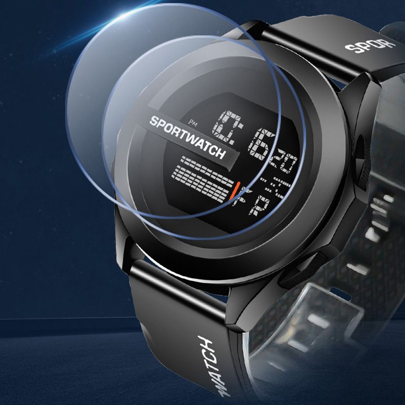 Men Sport LED Watches Men Digital Clock Wristwatch Stopwatch Luminous with Date Week Original Waterproof Clock Multi-Functional Rubber Man Fitnes Athlete Timekeeping Electronic Watch