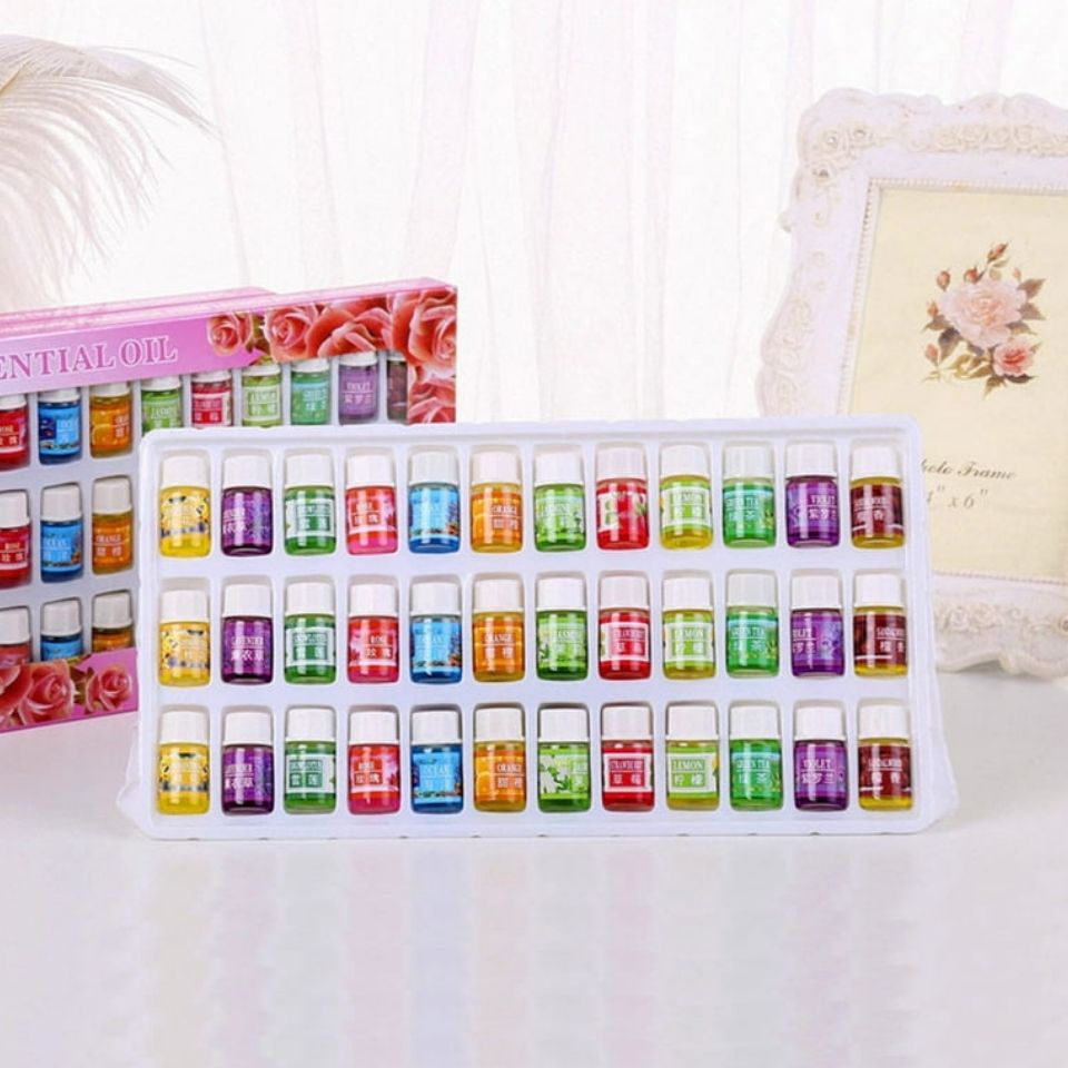 36 pcs Essential oil oil Set for diffuser, humidifier, Aromatherapy Scents: Lavender Violet Green Tea Rose Sandal wood Snow Lotus Jasmine Orange Ocean Lemon Osmanthus Strawberry