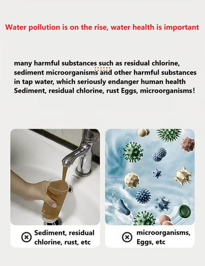Six layer Water purification pressurize sprinkler head splash proof water filtration device household kitchen shower faucet extender water-saving nozzle Tap Water Purifier Purification Well water