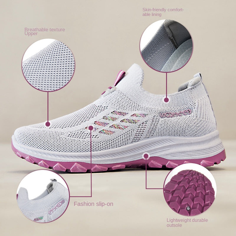 Women's casual running gray shoes mountaineering shoes ladies lace-up sports shoes girls comfortable athletic shoes students flats shoes sports shoes gym grey shoes