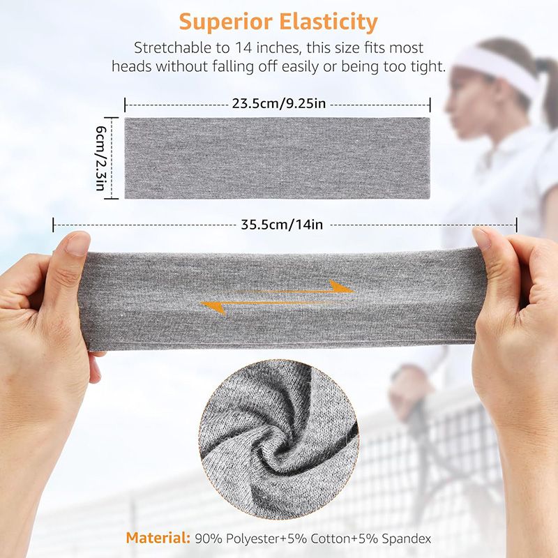 Simple Solid Color Elastic Sports Headband With Fitness For Men And Women Sweat Absorbing Headband Tied Headband Non Slip Headband Headband
