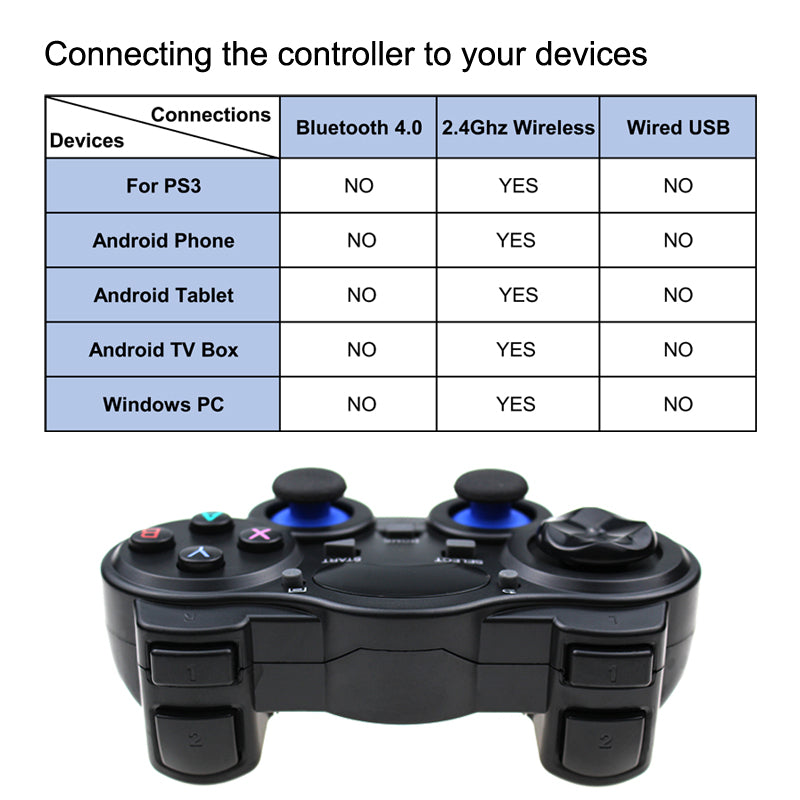 850 wireless game handle, Bluetooth compatible 2.4 G controller game joystick, with receiver TV computer handle, flexible operation and game experience