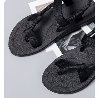 Men's Sandals Slippers Durable Fashion Beach Shoes driving shoes Comfortable sneakers black【kindly buy1size bigger than usual】