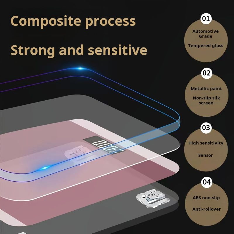 Gradient colorWeight scales Household human body electronic scales Accurate electronic weighingUSBCharging