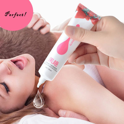 New Water Based Sex Lube Long Lasting Water Soluble Fruity Lubricant Edible Massage Body Oil Compact Anal Anus Gel Adult Toys for Sex for Women Male Couple Masturbation Fluid for Girlfriend Wife