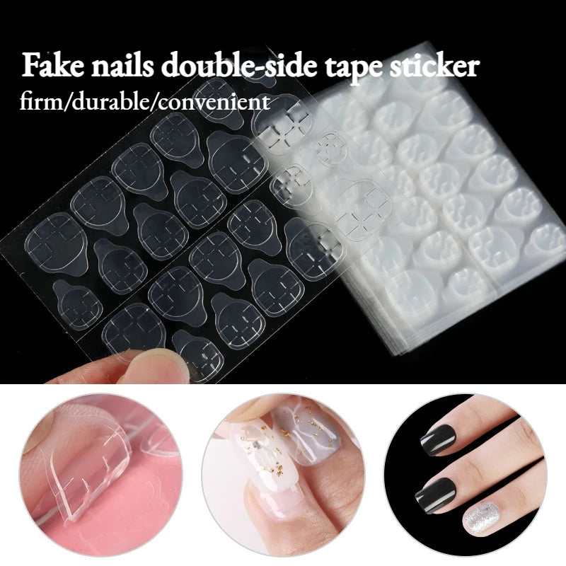 10 Sheets 240pcs Double Sided False Nail Art Adhesive Tape Glue Sticker DIY Tips Fake Nail Acrylic Manicure Gel Makeup Tool